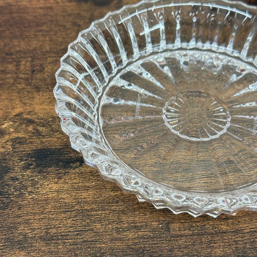 【美品】バカラBaccarat ミルニョイディッシュ クリスタルトレイ