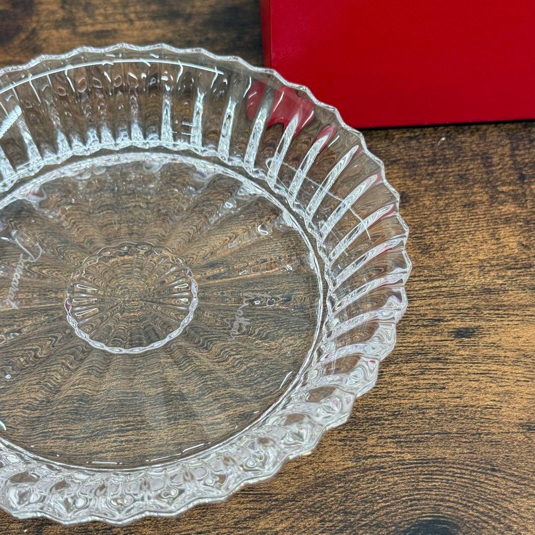【美品】バカラBaccarat ミルニョイディッシュ クリスタルトレイ