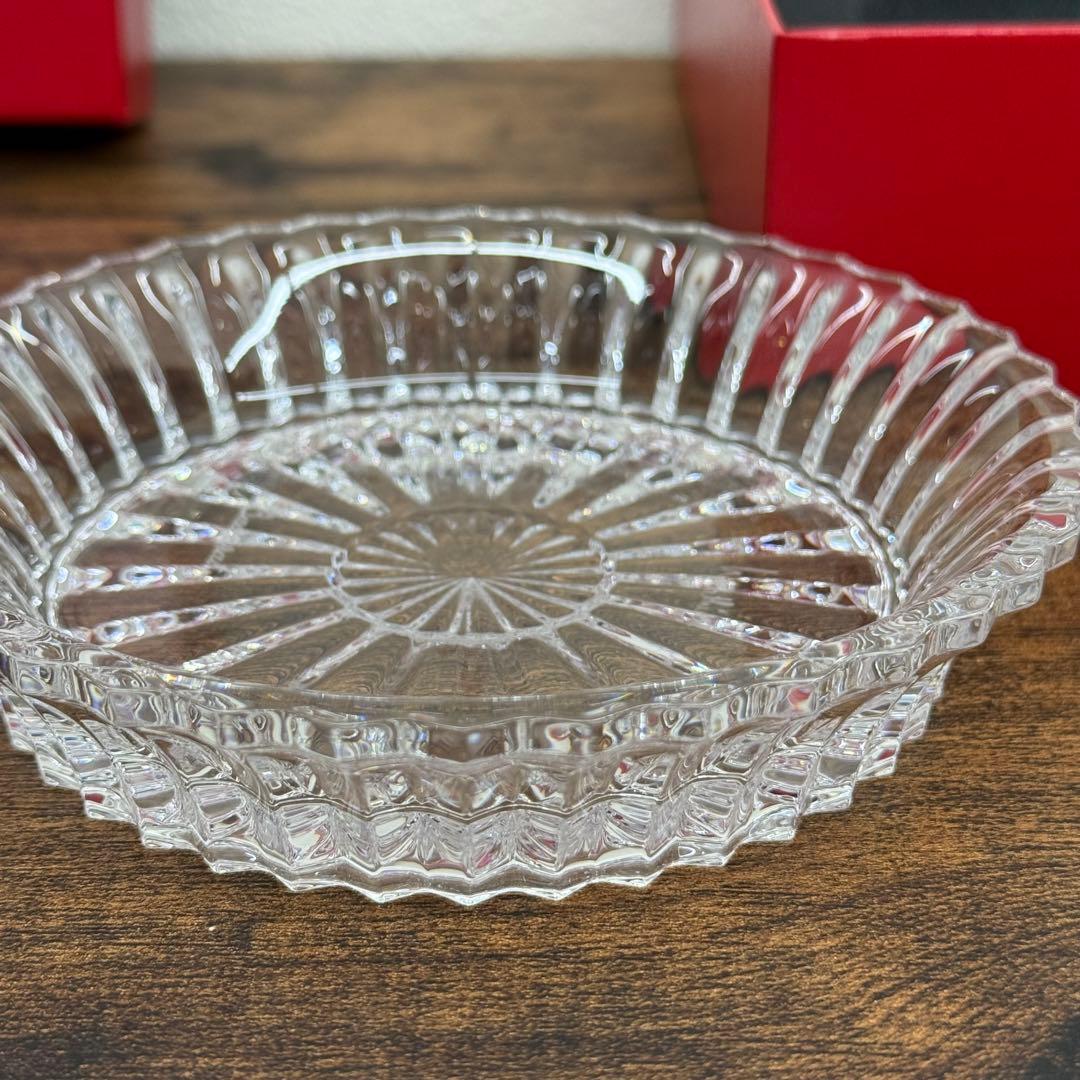 【美品】バカラBaccarat ミルニョイディッシュ クリスタルトレイ