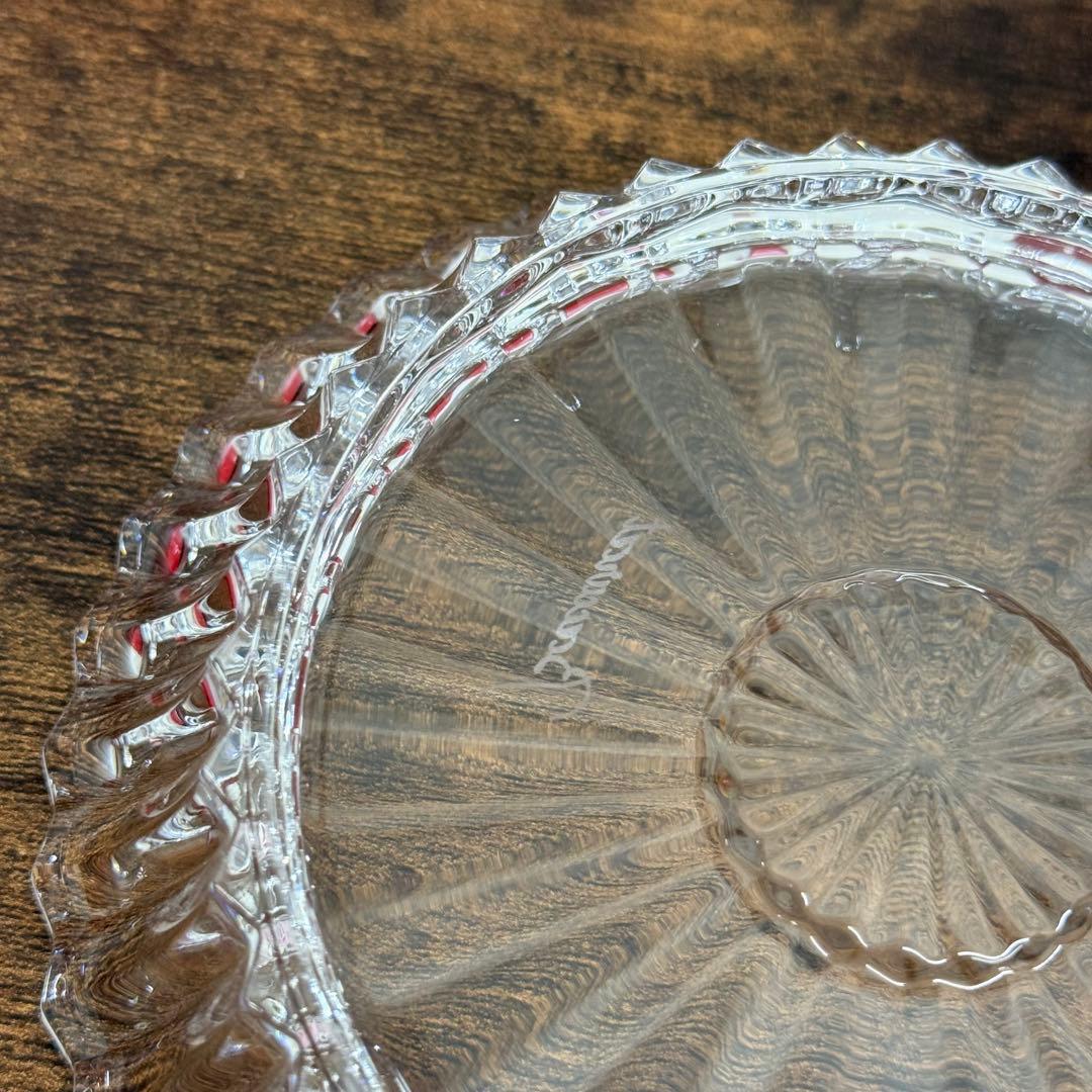 【美品】バカラBaccarat ミルニョイディッシュ クリスタルトレイ