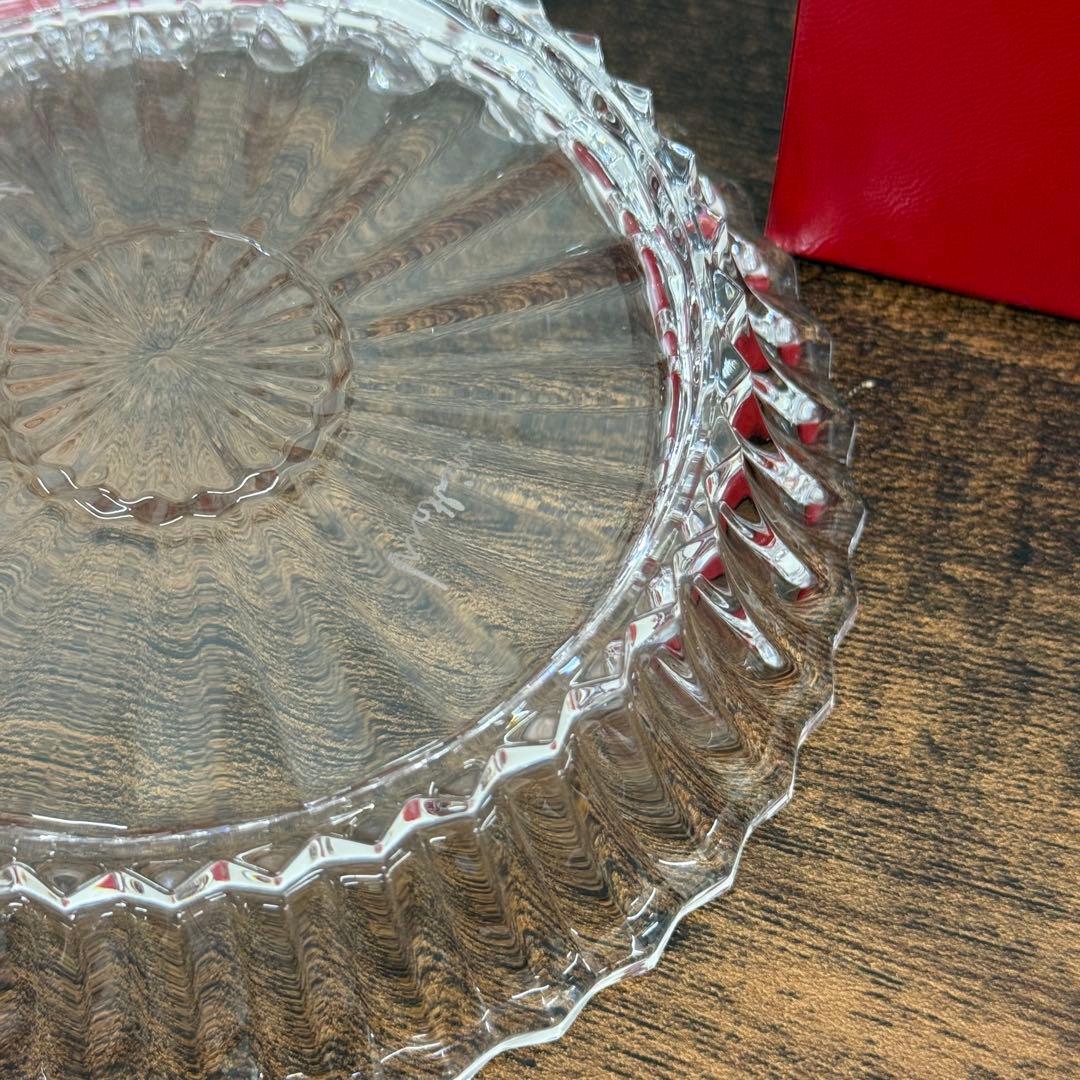 【美品】バカラBaccarat ミルニョイディッシュ クリスタルトレイ