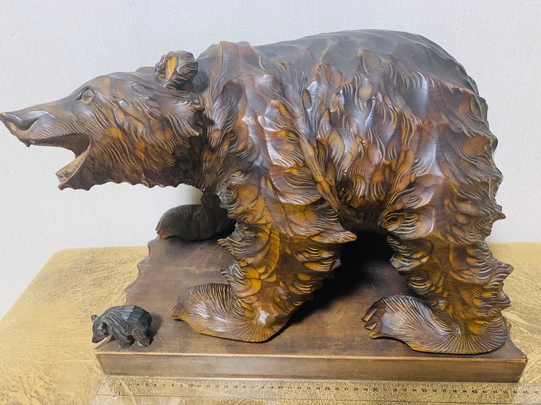 希少品　昭和レトロ　アンティーク　北海道　阿寒湖　木彫り熊　アイヌ工芸　民芸品