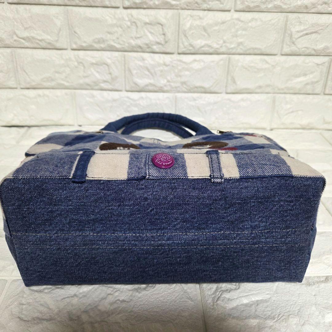 915 デニム＊リメイク＊パンダ＊バッグ＊トートバッグ