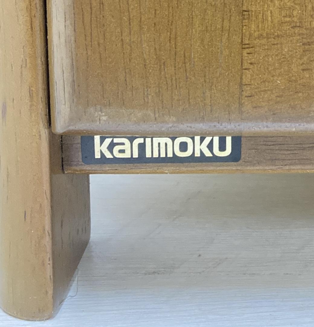 【カリモク】電話台　キャビネット　FAX台　花台