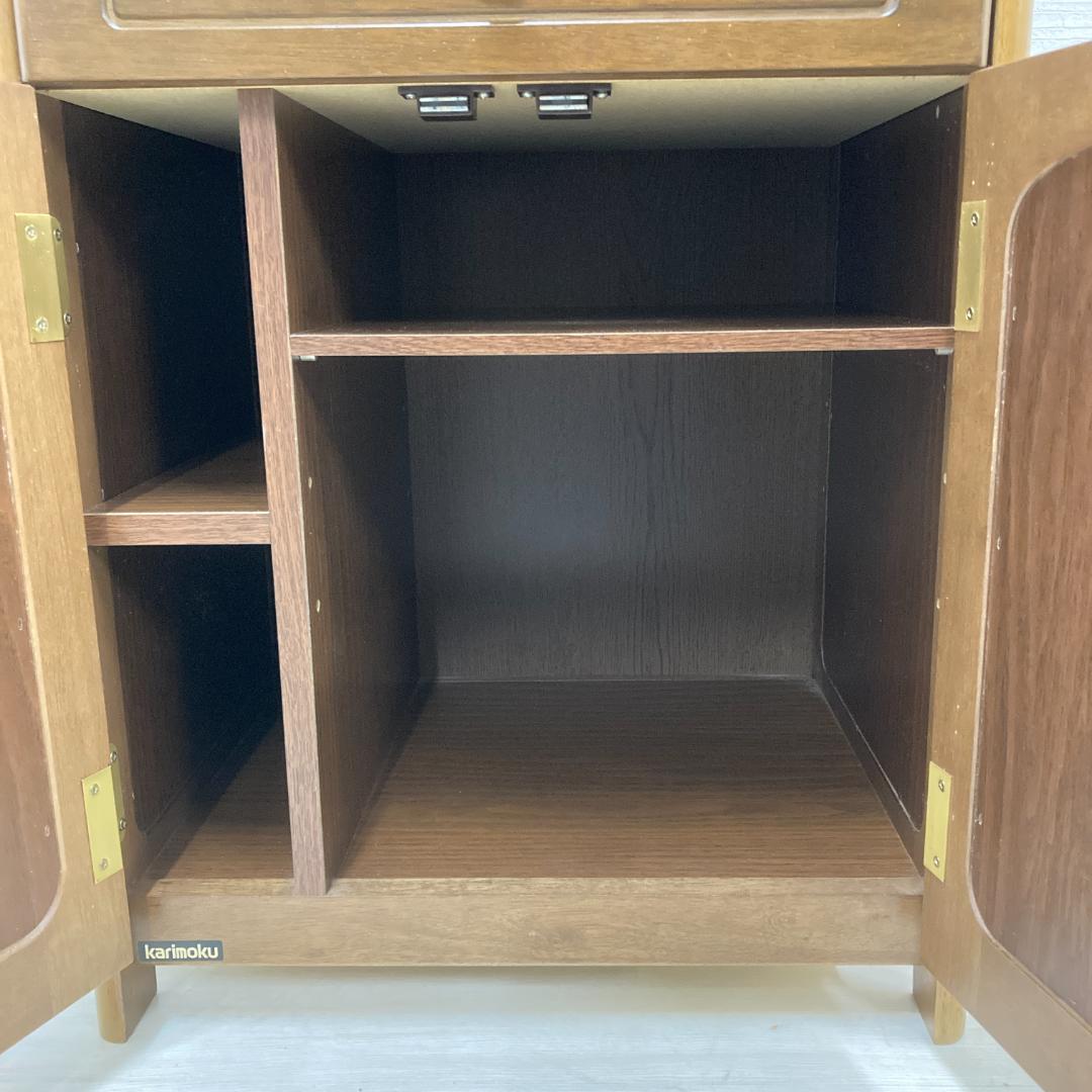 【カリモク】電話台　キャビネット　FAX台　花台