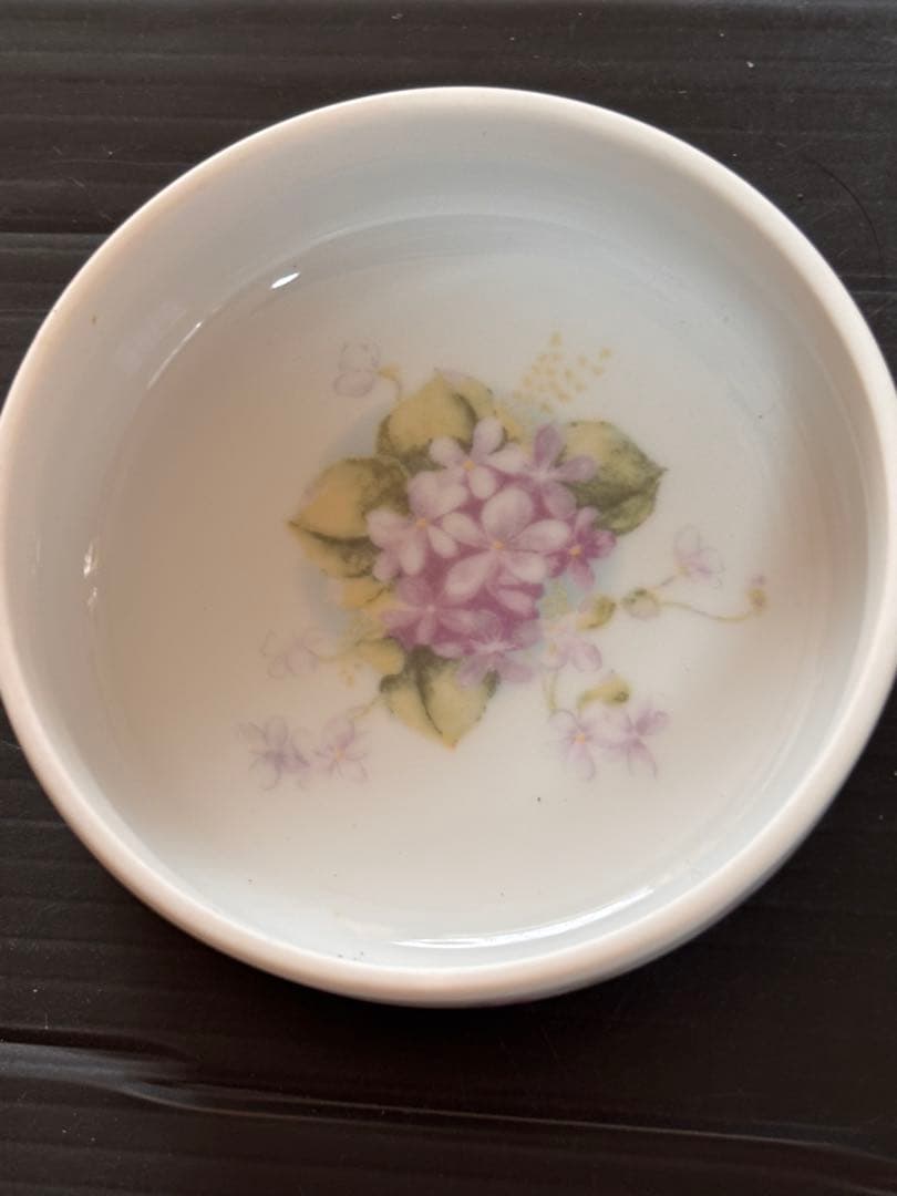 未使用ビンテージ❣️イマン すみれ 陶器小物入れ