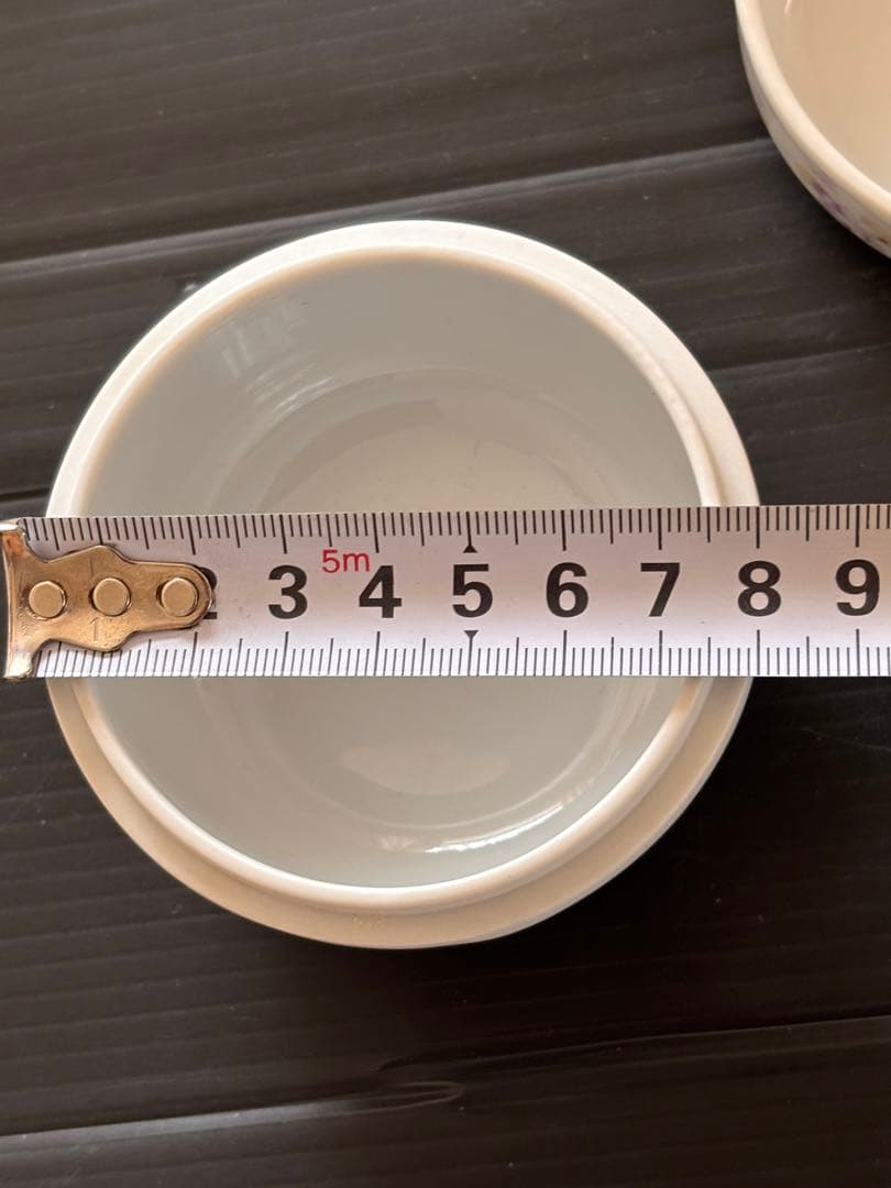 未使用ビンテージ❣️イマン すみれ 陶器小物入れ