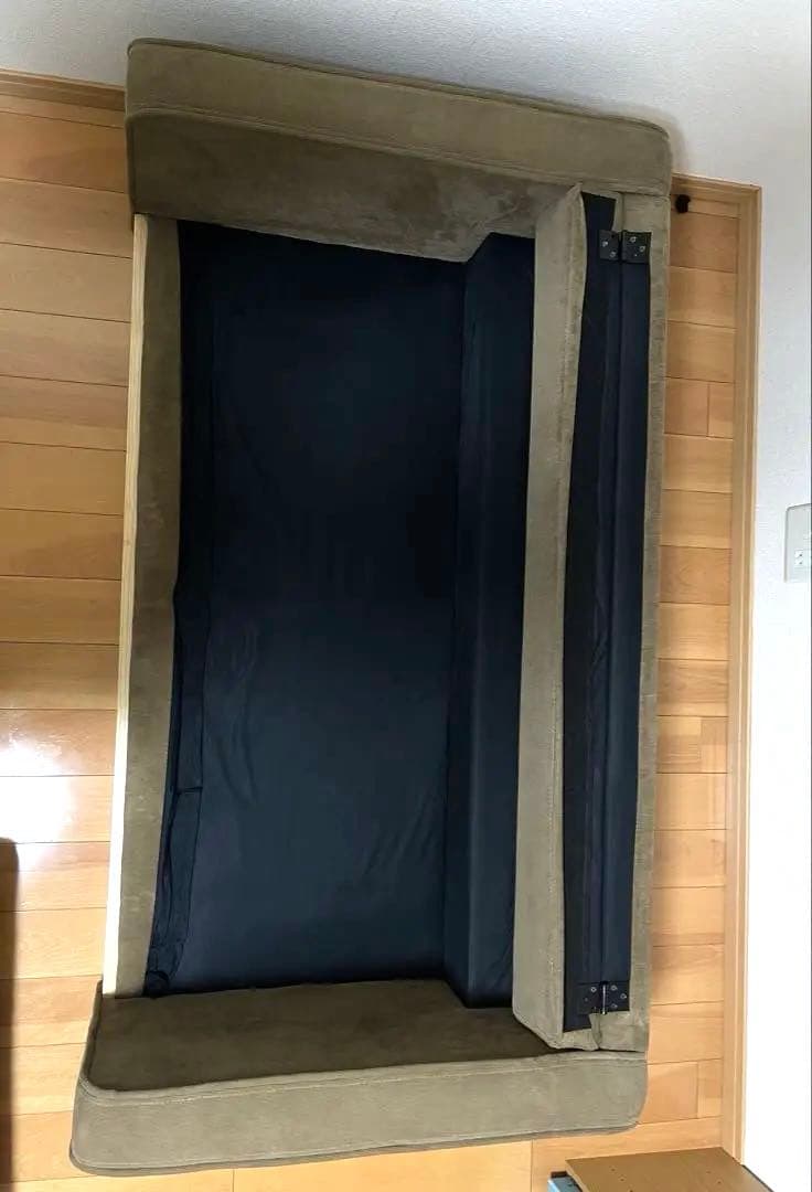 【10/25まで出品・送料込たのめるメル便】2人掛けコーデュロイソファ ブラウン