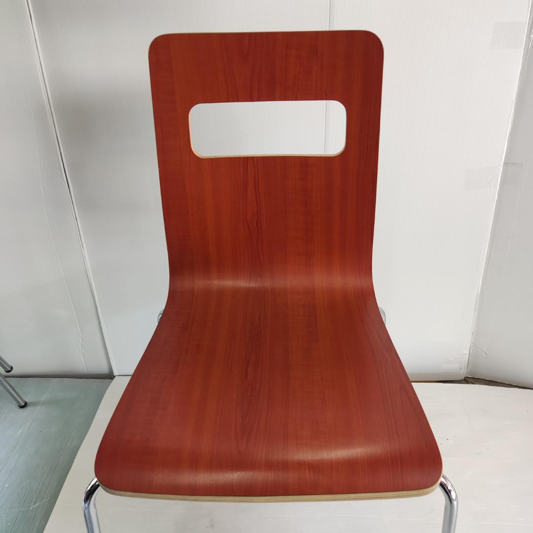 数日セール【４脚セット】弘益　ＡＬＥＳチェア パッドなし メッキ脚【ALES】