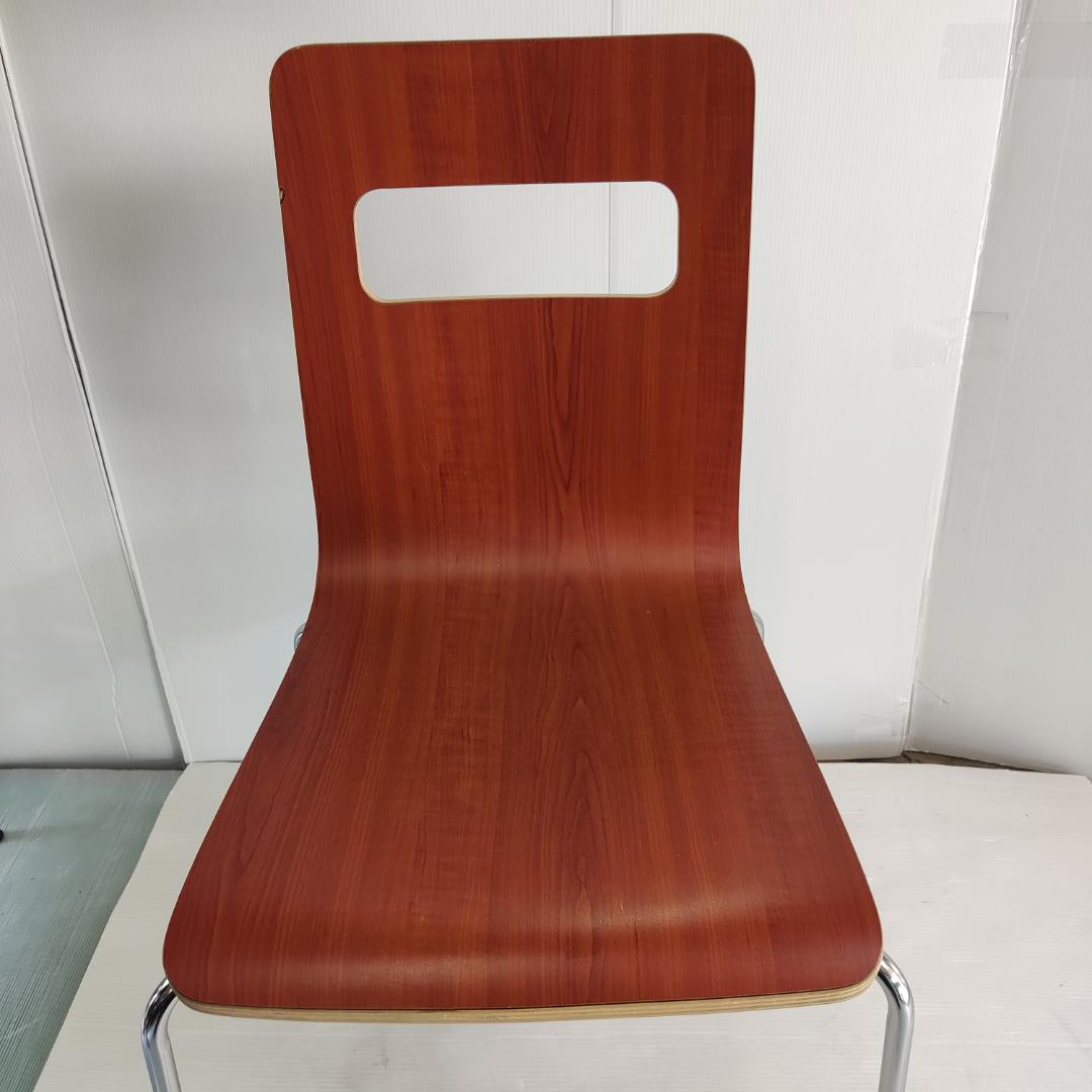 数日セール【４脚セット】弘益　ＡＬＥＳチェア パッドなし メッキ脚【ALES】