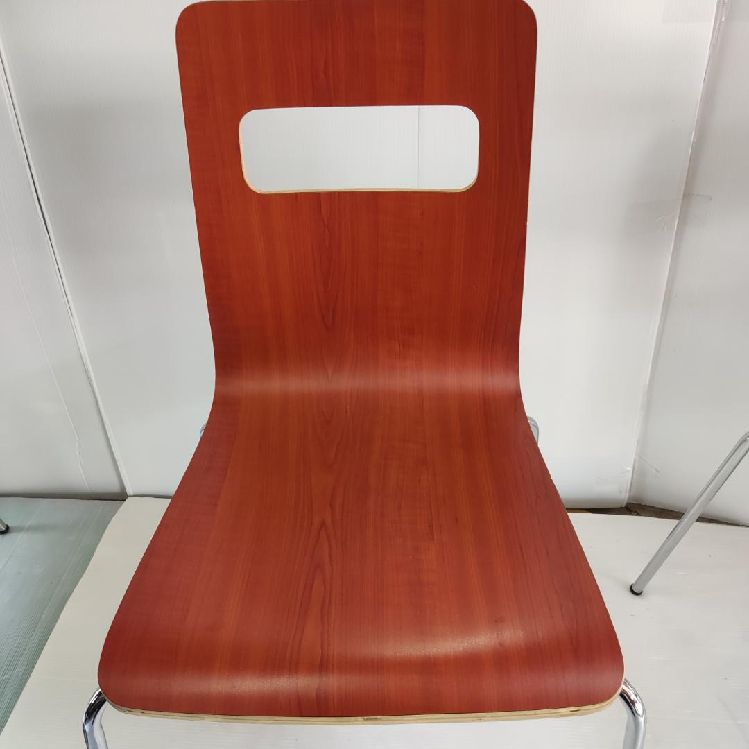 数日セール【４脚セット】弘益　ＡＬＥＳチェア パッドなし メッキ脚【ALES】