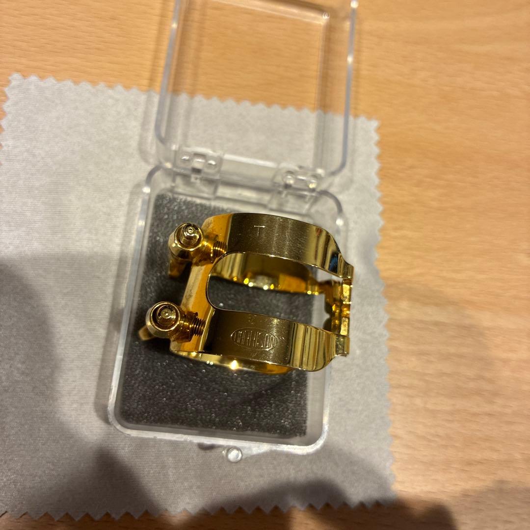 ハリソン テナーサックス リガチャー 金メッキ？