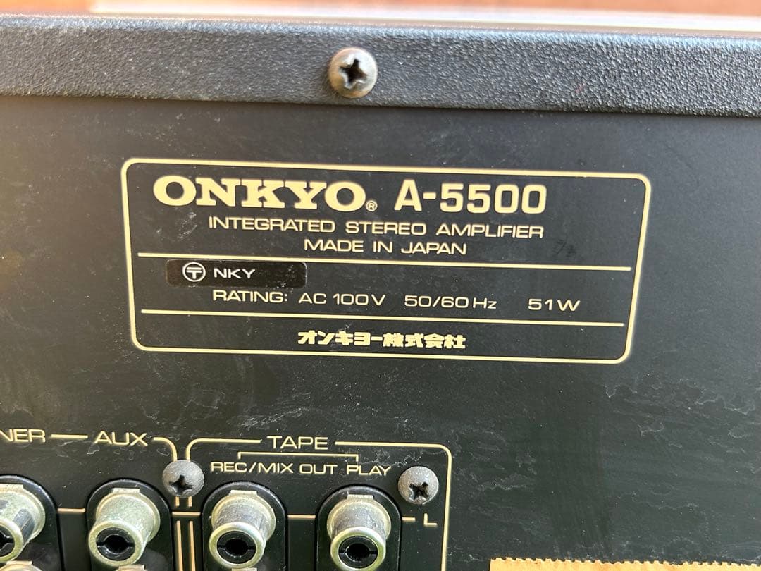 ONKYO プリメインアンプ A-5500 オンキヨー　通電だけ確認　ジャンク品