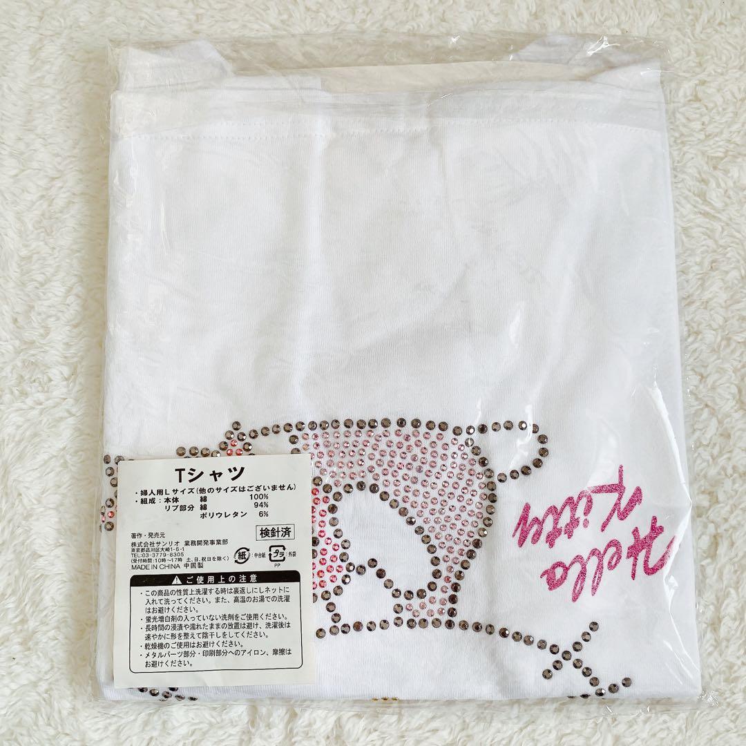 【希少レア】サンリオ ハローキティ ストーン装飾 Tシャツ ｌサイズ