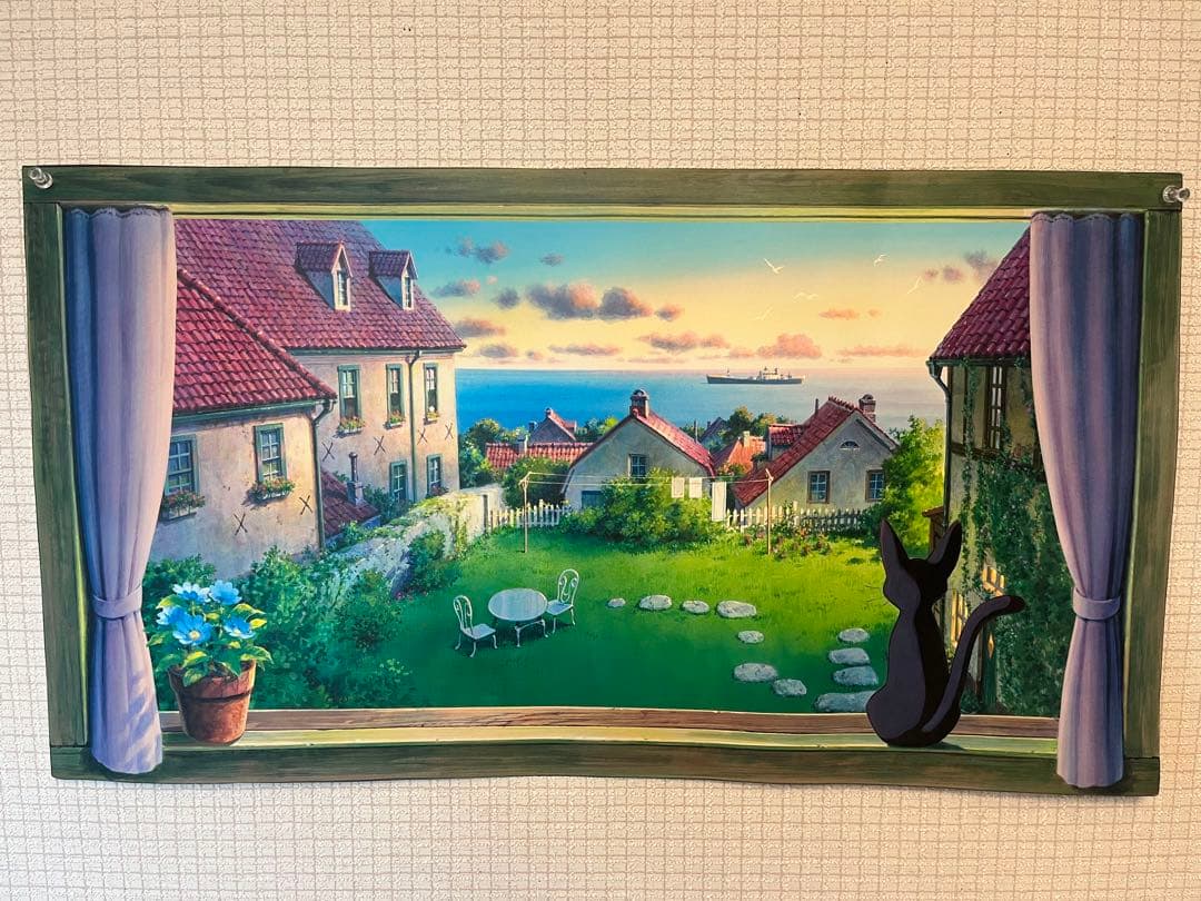 ジブリ美術館オリジナル 壁窓 「ジジ、海が見えるよ」