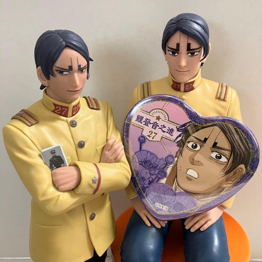 ゴールデンカムイ 鯉登少尉 セット★ちょこのせ フィギュア 愛です 缶バッジ