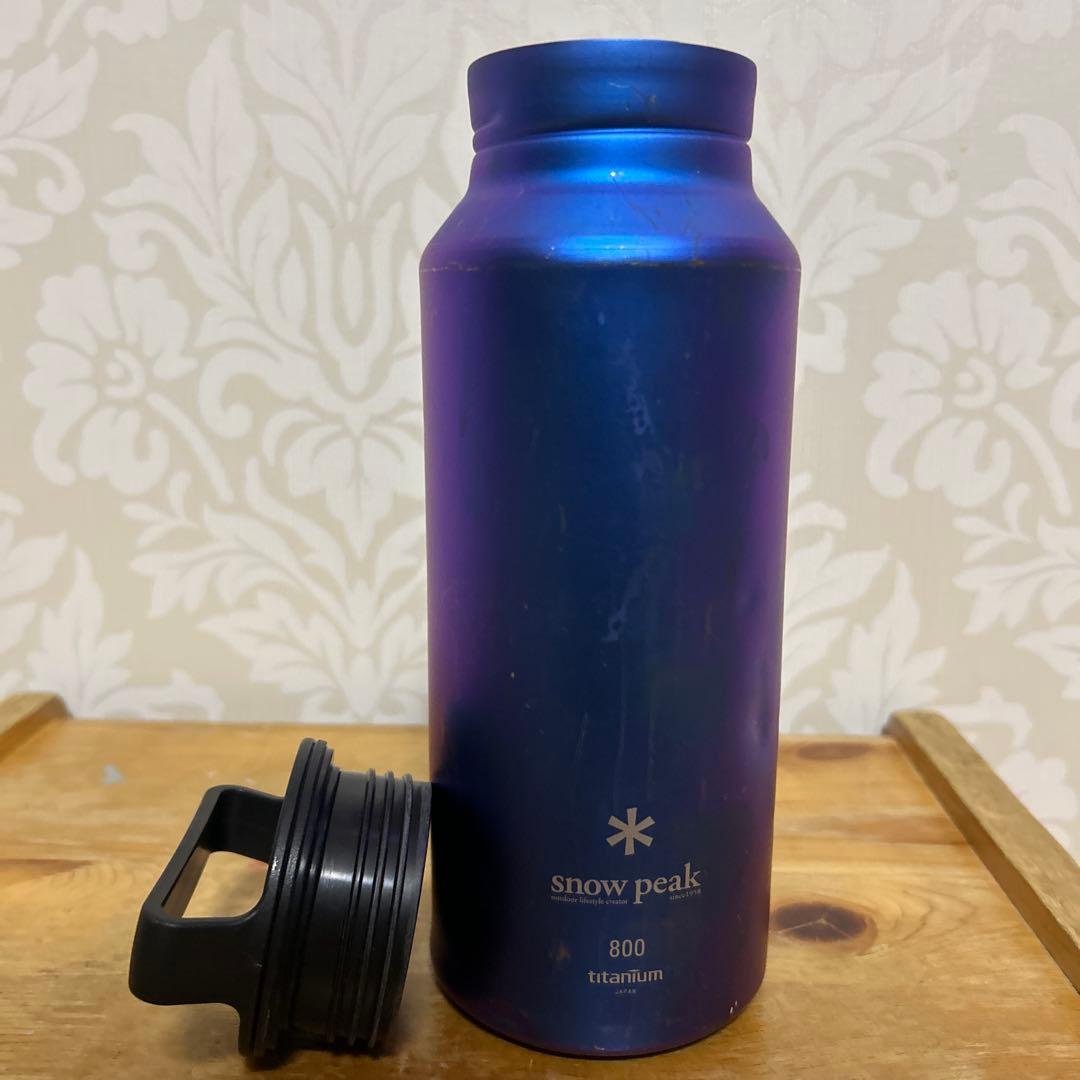  peak 800 チタン 水筒 ブルー