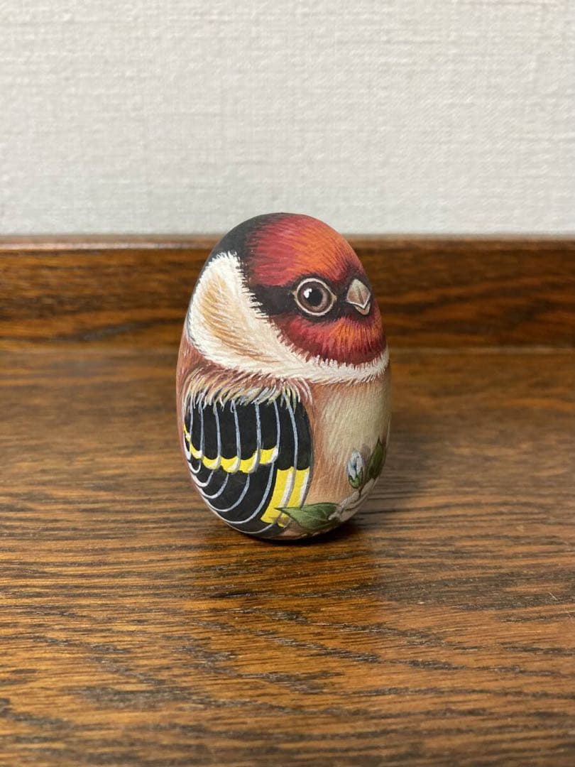ロシア雑貨☆イースターエッグ オーナメント『ゴールドフィンチ』マトリョーシカ