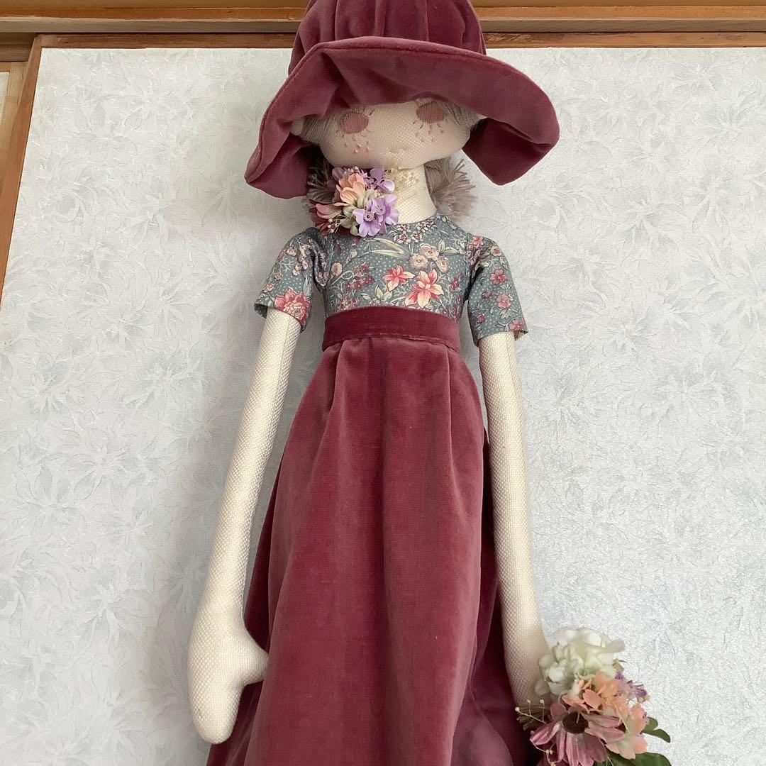 米山京子風　カントリードール　壁飾り　個性的　人形　ドール　ディスプレイ　飾り