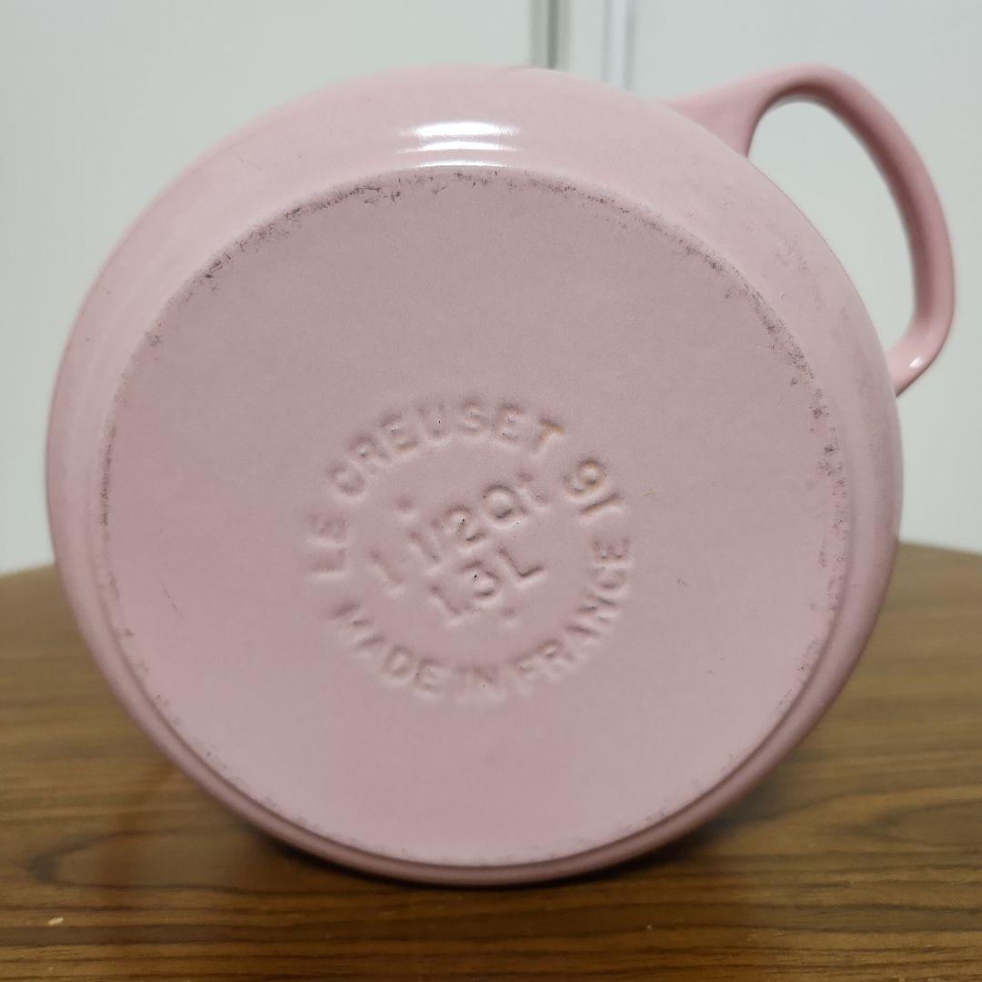 【LE CREUSET】ココットロンド 両手鍋 直径：約16cm ピンク