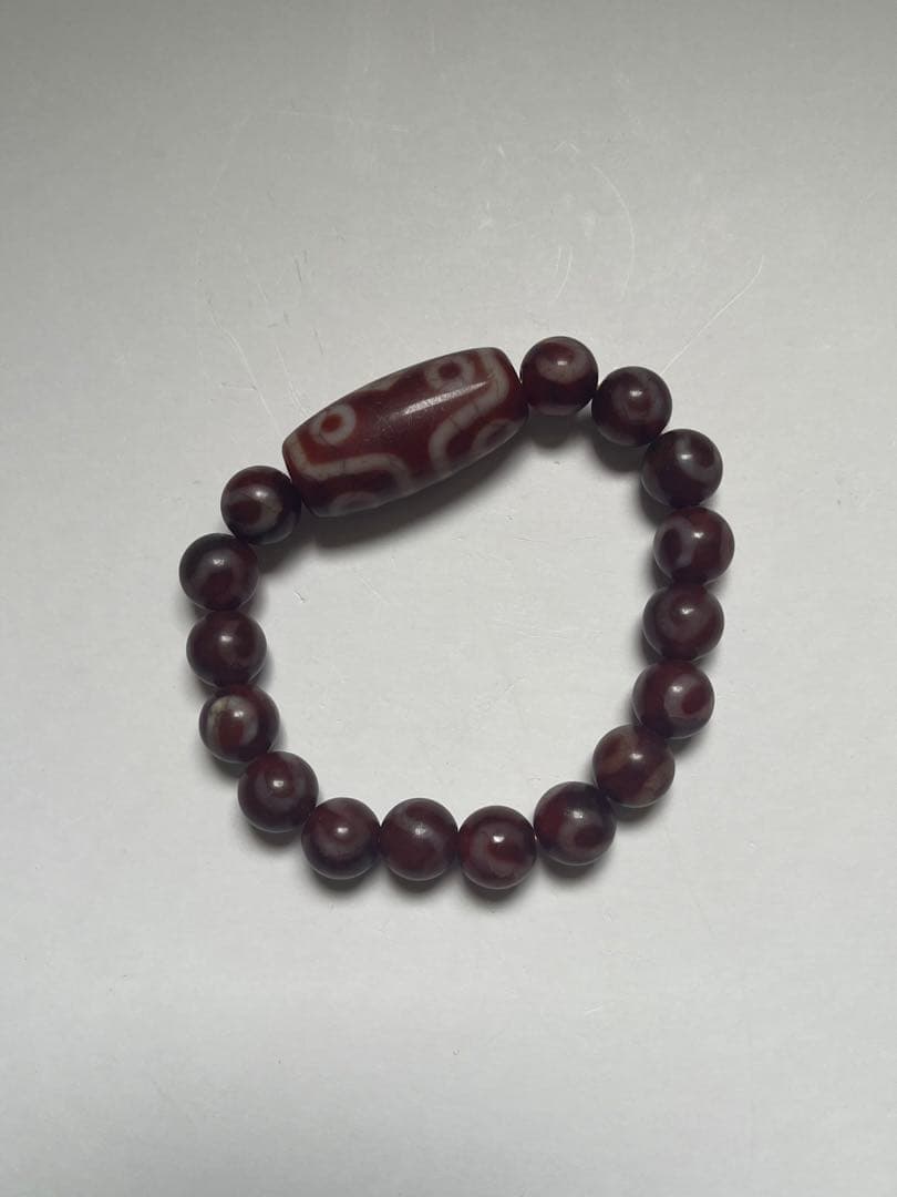 希少品　四川省専門店購入　天珠　ブレスレット　数珠　ジービーズ　とんぼ玉