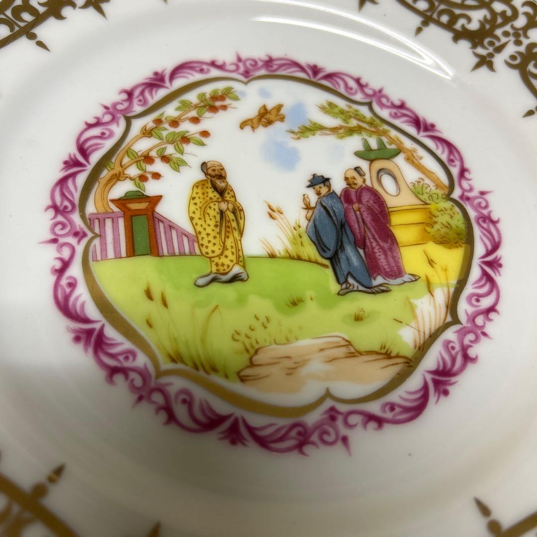 世界の偉大なカップと受皿　特製ケーキ皿　12枚セット 24金手塗り　19.5cm