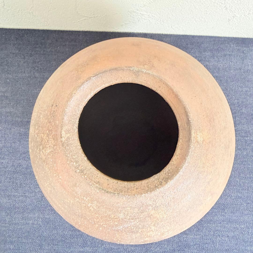 【名工】信楽焼 上田直方 造 蹲 壺 矢印 刻印 伝統工芸 骨董 酒器