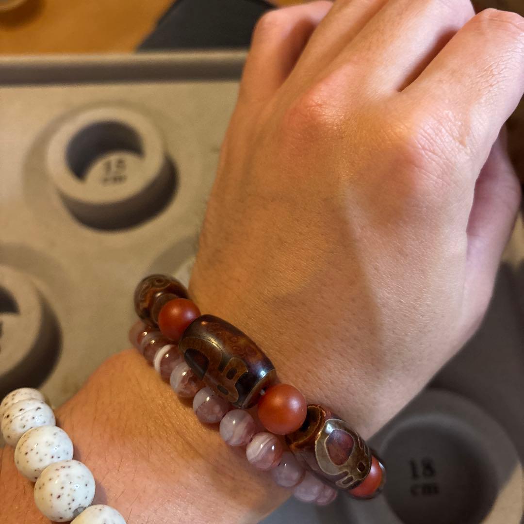 大人気！朱砂龍紋財毘沙門天珠！パワーすっごい！