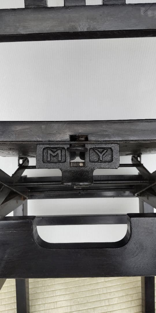 背もたれ付 上下移動式 ピアノ椅子 昭和レトロ 中古