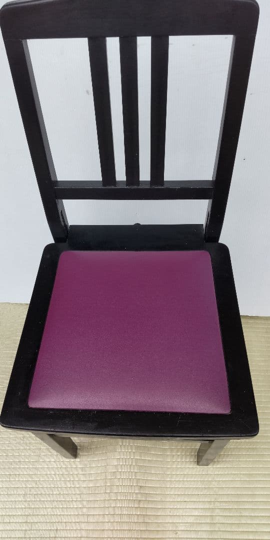 背もたれ付 上下移動式 ピアノ椅子 昭和レトロ 中古