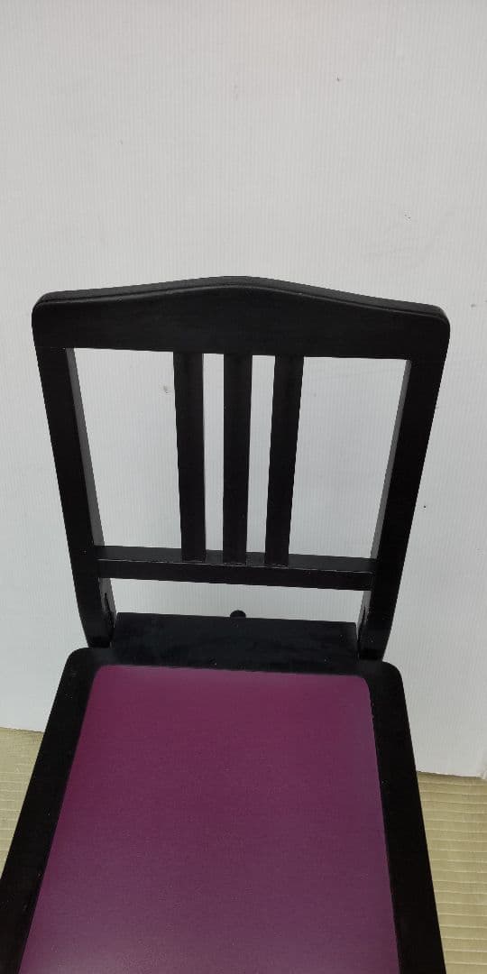 背もたれ付 上下移動式 ピアノ椅子 昭和レトロ 中古