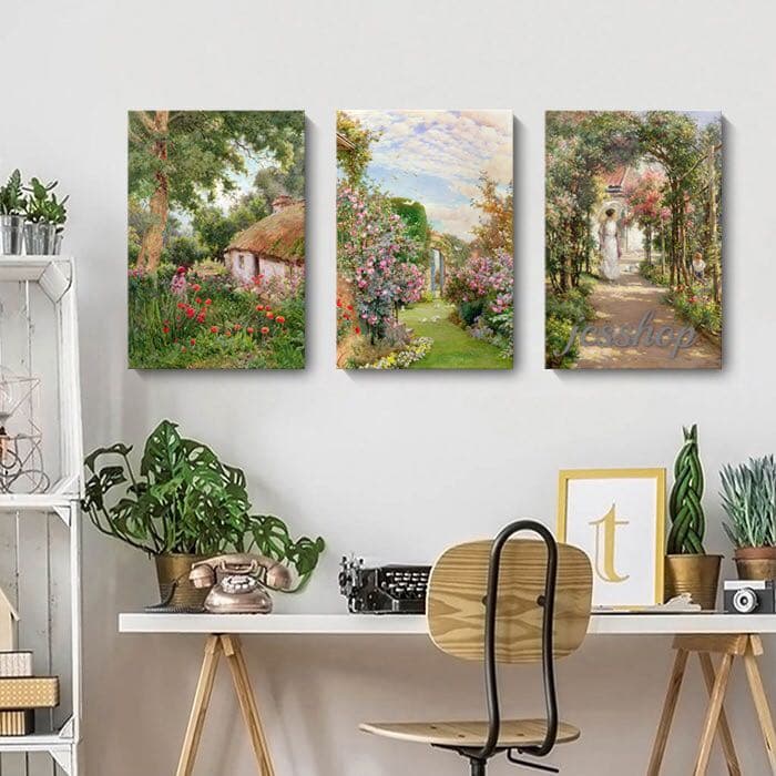 アートパネル３点セット  風景 ウォールデコ 模様替え インテリアアート A4