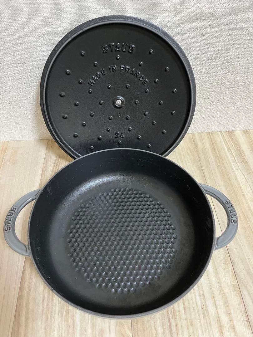 STAUB ニタベイユ ソテーパン ライトグレー　24cm