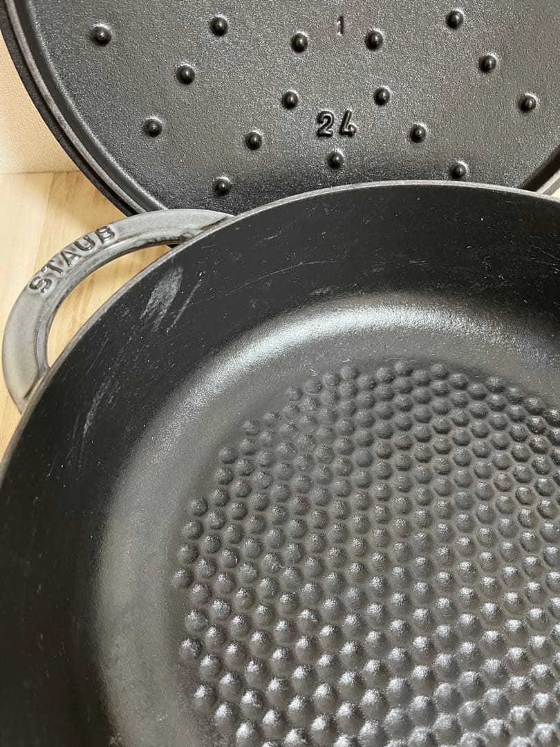 STAUB ニタベイユ ソテーパン ライトグレー　24cm