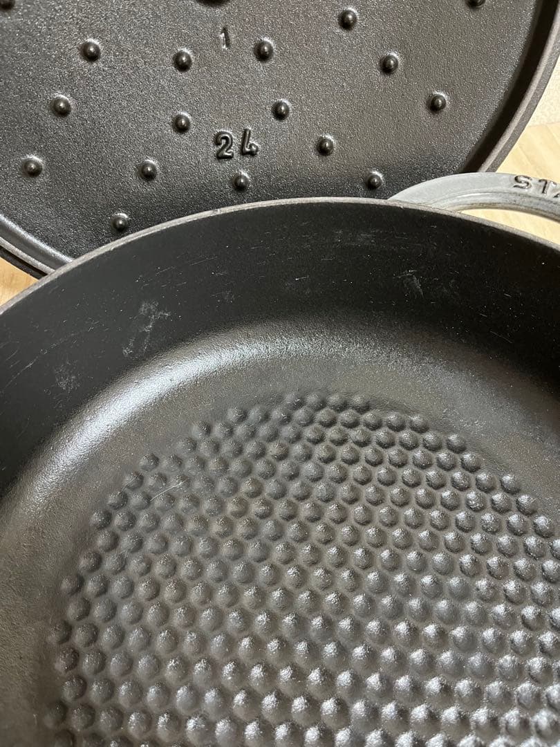 STAUB ニタベイユ ソテーパン ライトグレー　24cm