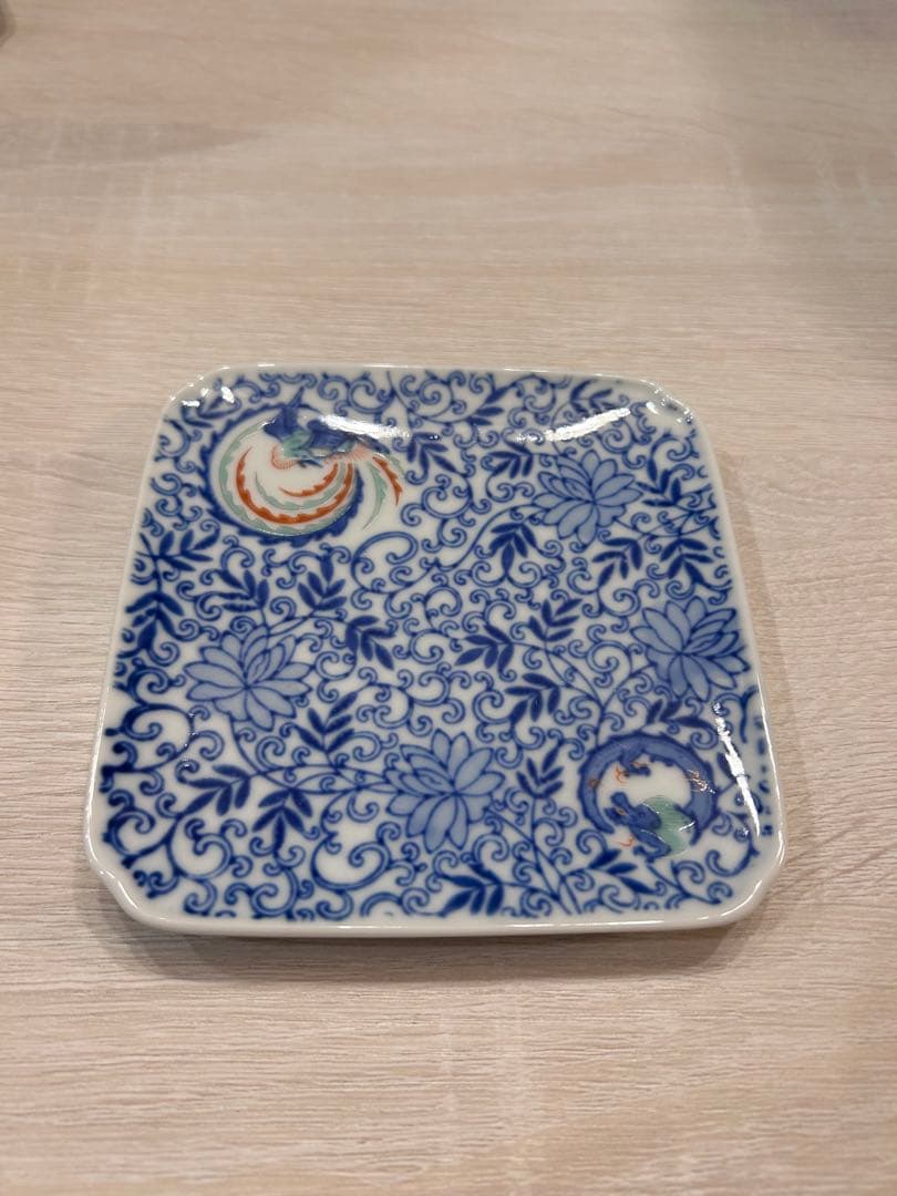 深川製磁　龍鳳凰唐草　銘々皿　４枚セット