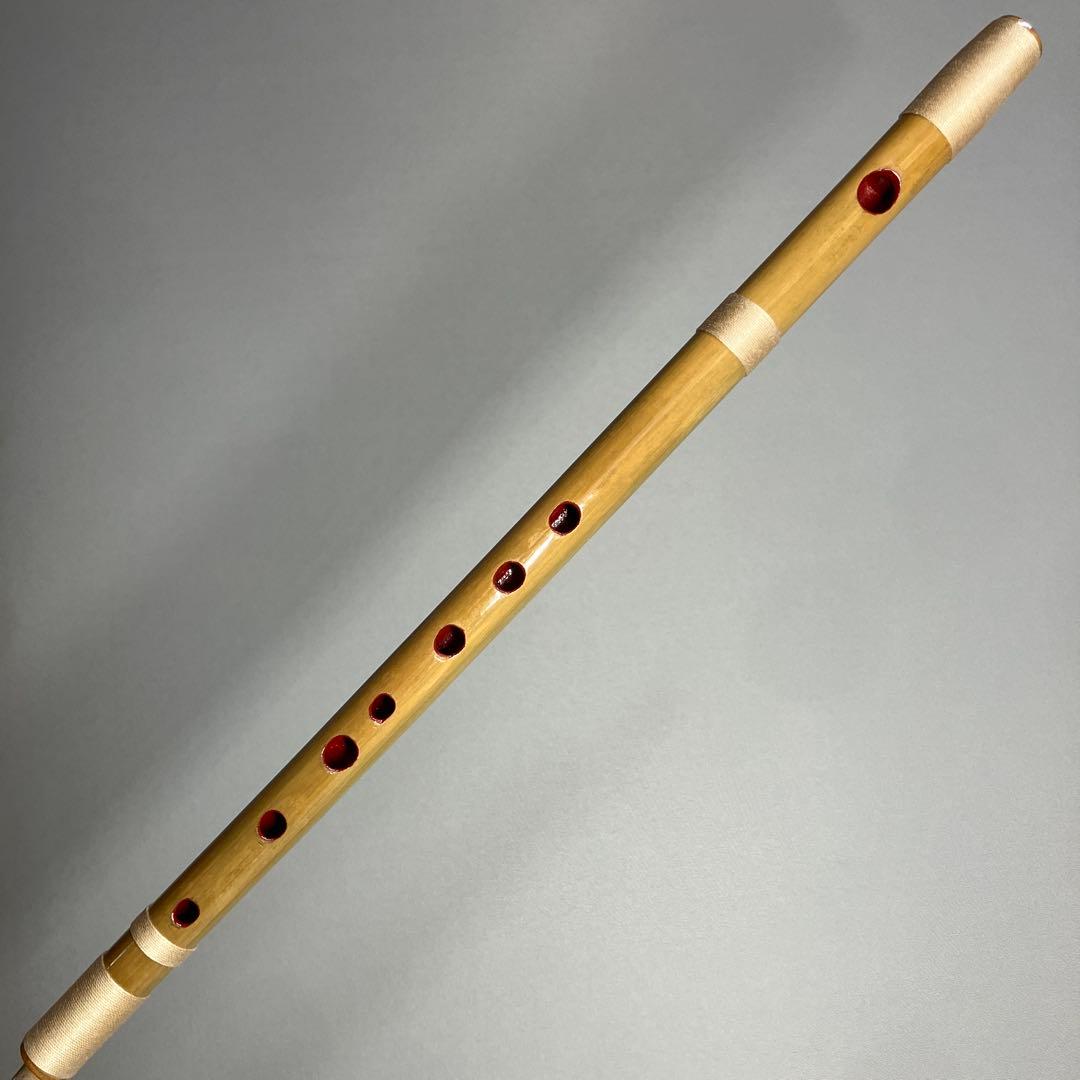 【篠笛八本調子 C管】 唄物　ドレミ調　天地糸巻 西洋音階 竹笛 M8-299