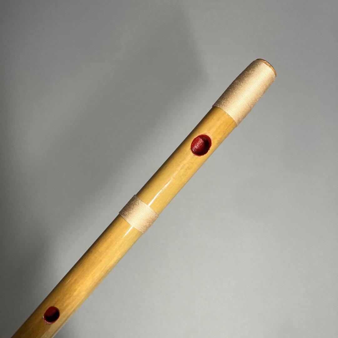 【篠笛八本調子 C管】 唄物　ドレミ調　天地糸巻 西洋音階 竹笛 M8-299