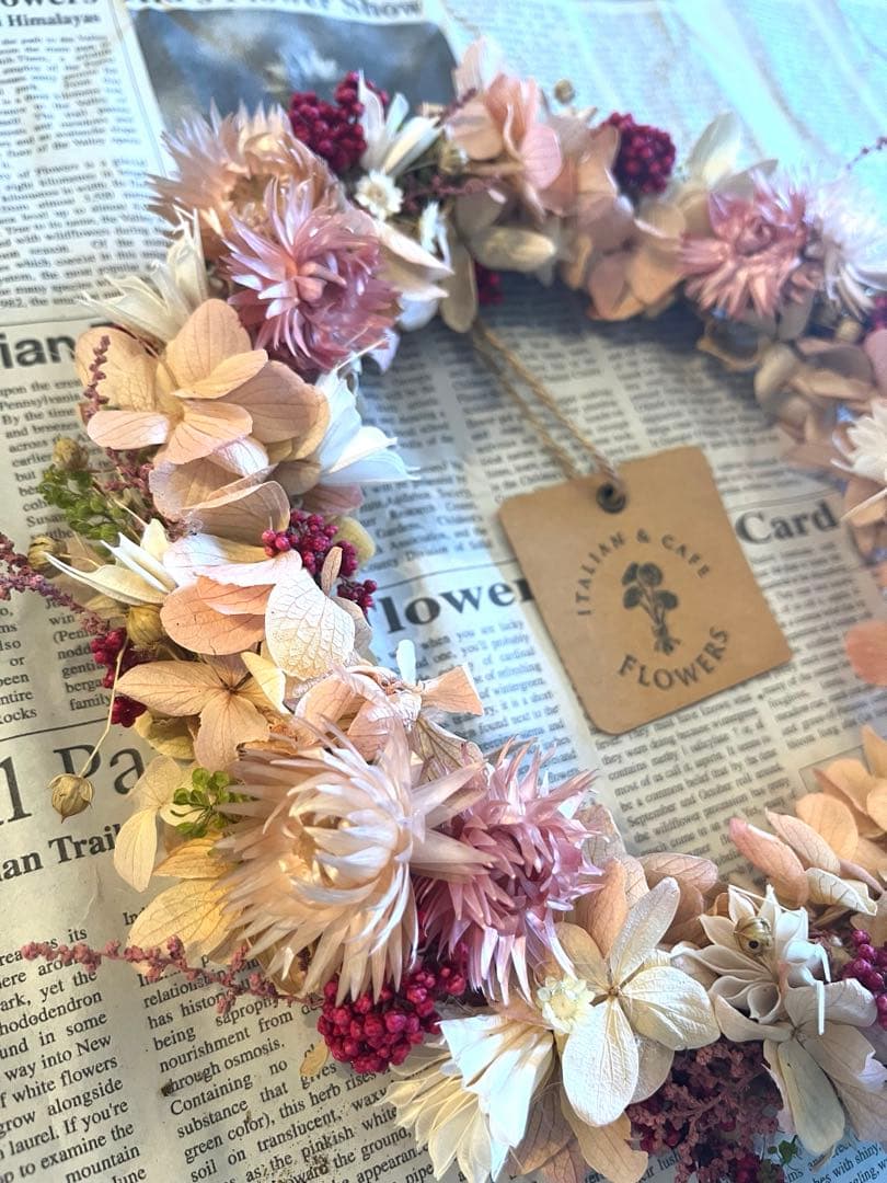 ナチュラルで優しいイメージ❤︎プリザーブドフラワー リース