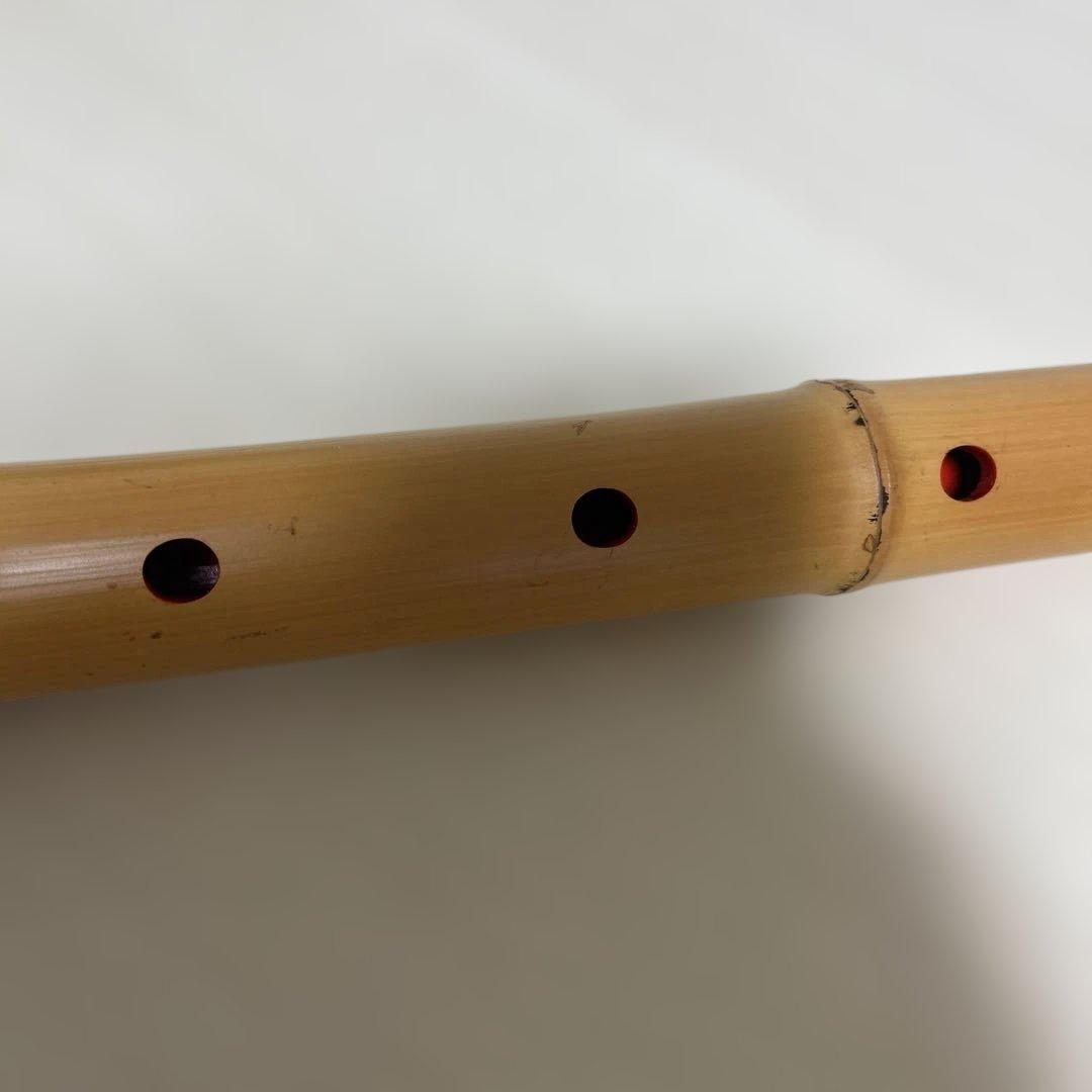 希少 尺八 琴古流 2尺2寸 5孔 銘あり 1印 根竹 和楽器 竹