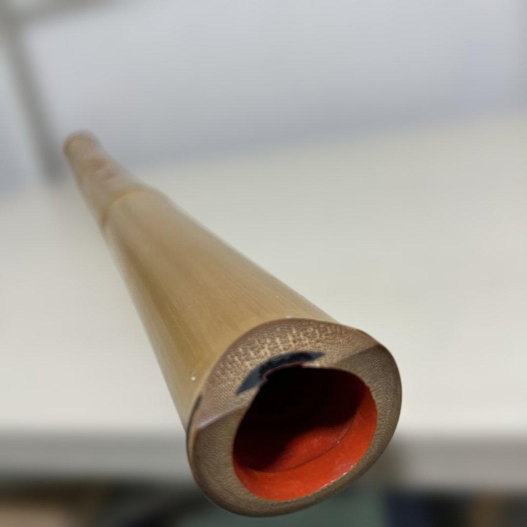 希少 尺八 琴古流 2尺2寸 5孔 銘あり 1印 根竹 和楽器 竹