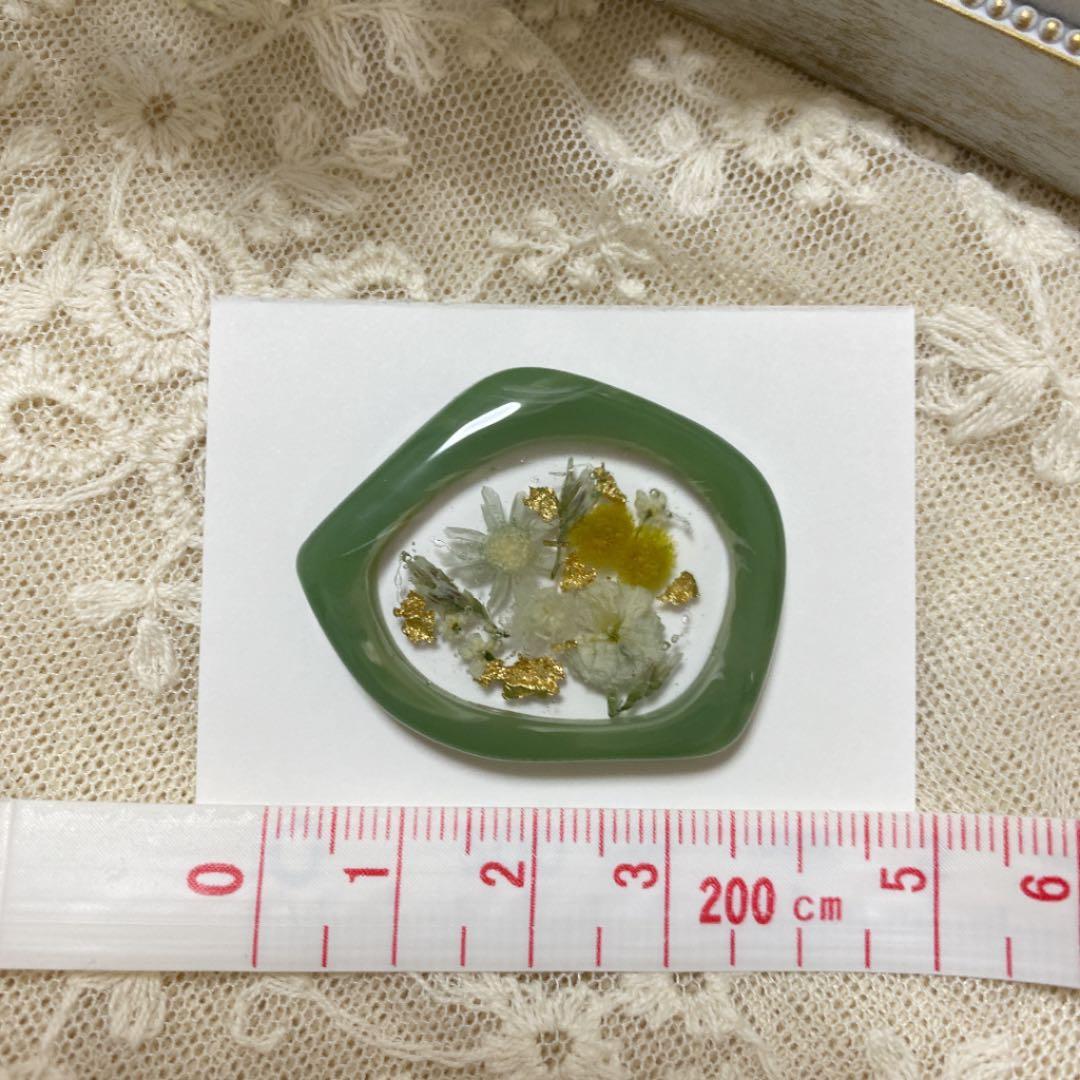 ハンドメイド　レジン　お花　ヘアゴム　ポニーフック　ブローチ　no.168
