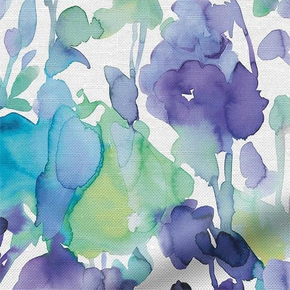 未使用　ロールスクリーン　花柄　ブルー　グリーン　98×94