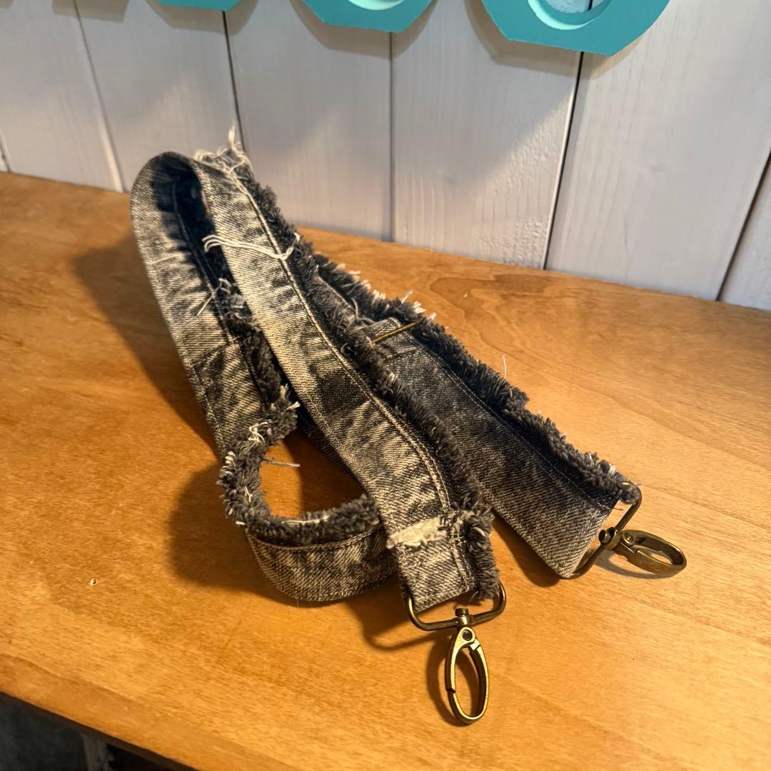 デニムリメイク スカルトートバッグ