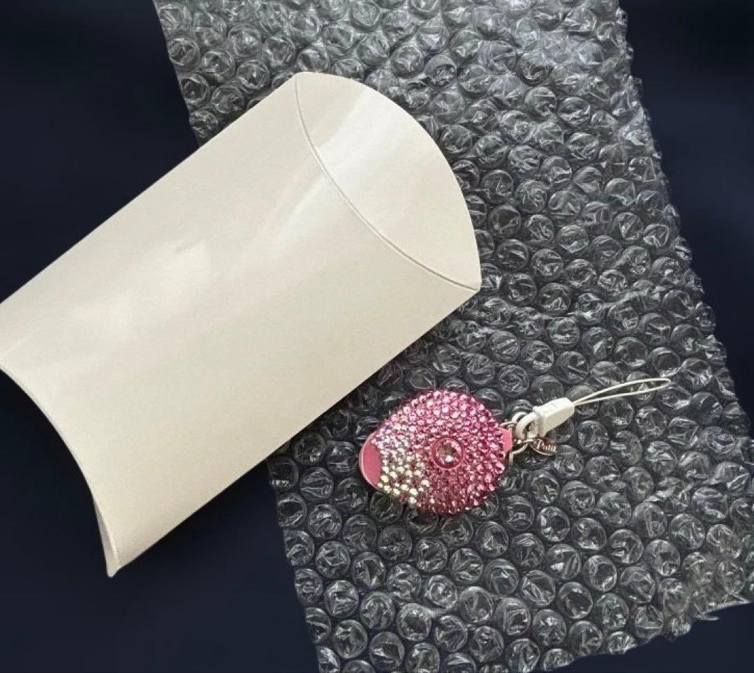 【新品未使用】デコプティデコPUTTIプティ リール式ストラップ　スワロフスキー