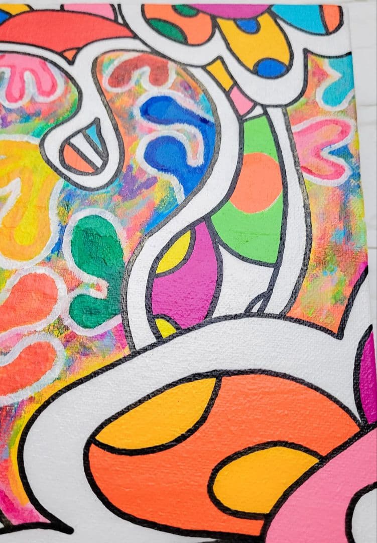 ★鈴木哲也★S4(333×333mm)アクリル原画1点物★送料無料#133