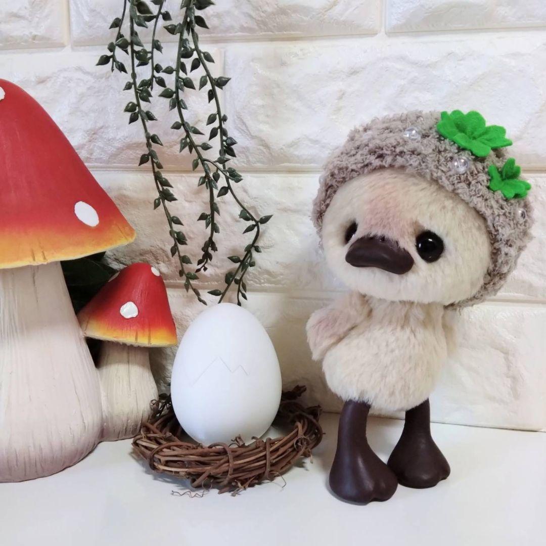 アートドール✽ぬいぐるみ✽立っち固定✽カモのぴっぴちゃん✽中サイズ