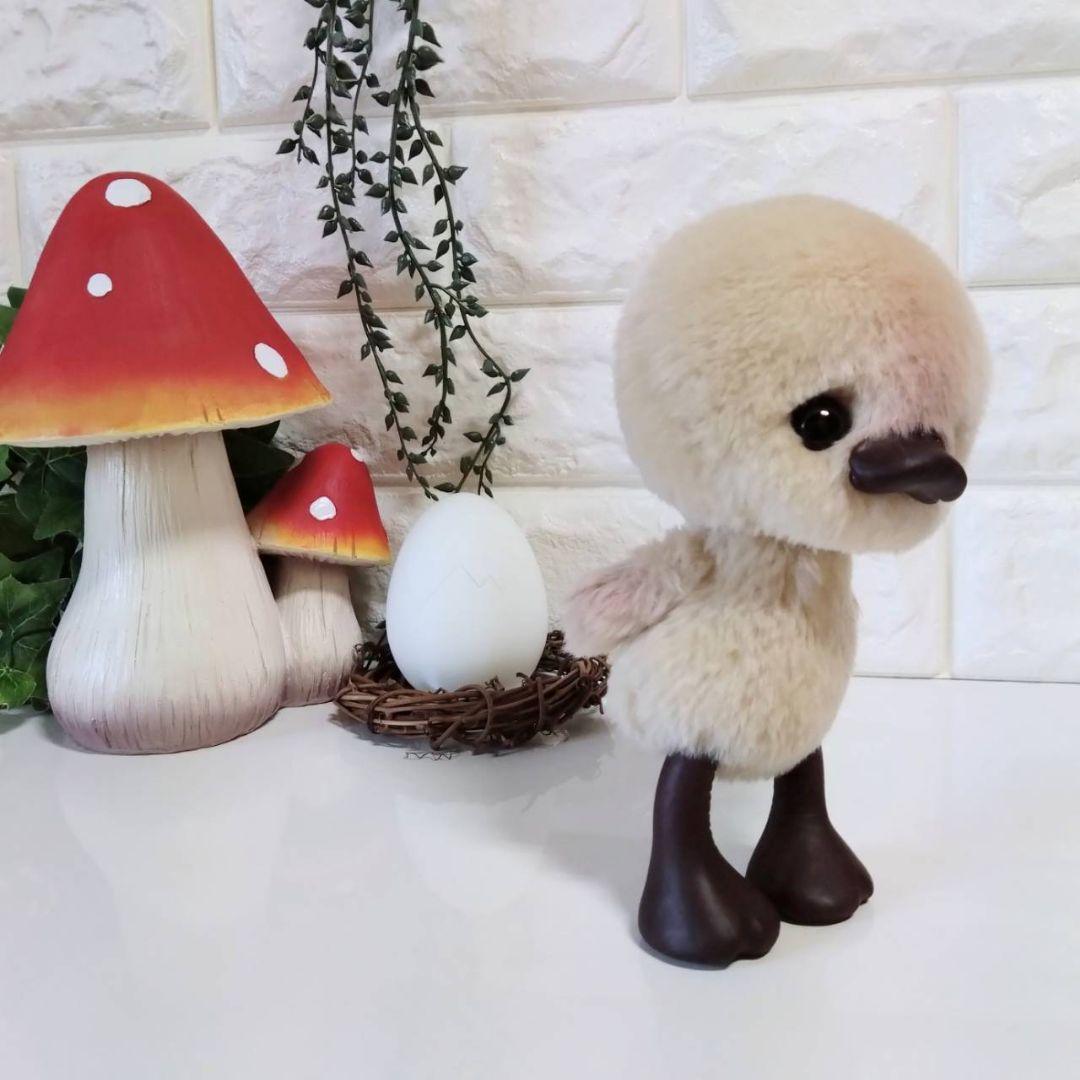 アートドール✽ぬいぐるみ✽立っち固定✽カモのぴっぴちゃん✽中サイズ