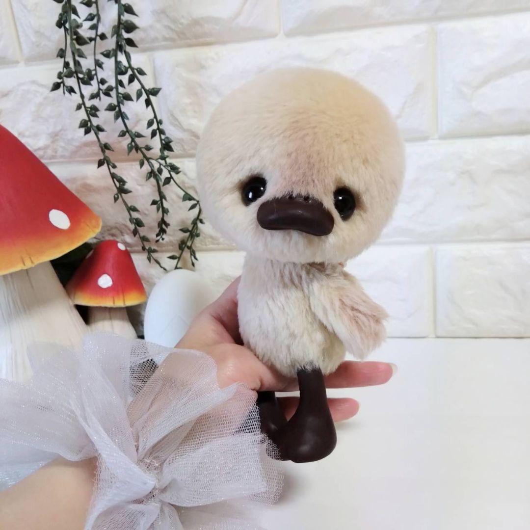 アートドール✽ぬいぐるみ✽立っち固定✽カモのぴっぴちゃん✽中サイズ