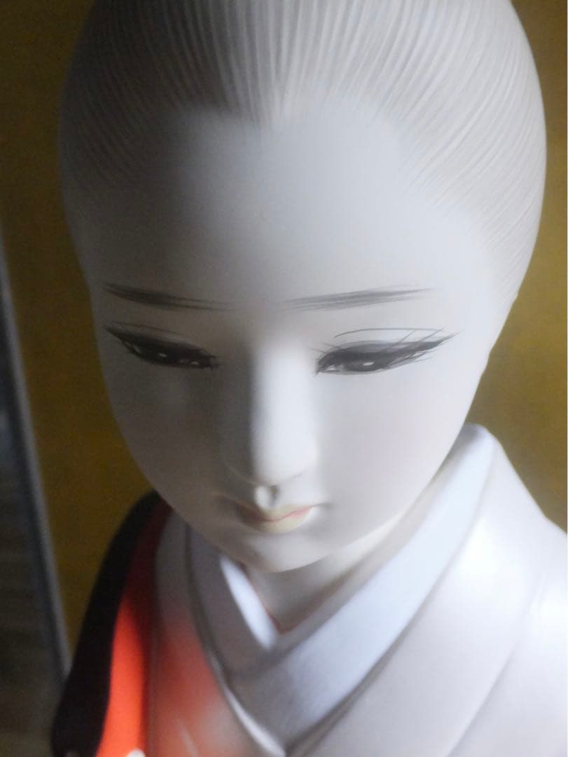 ⚠️ケース無し　昭和　博多人形　比呂志氏作　鶴　美人人形